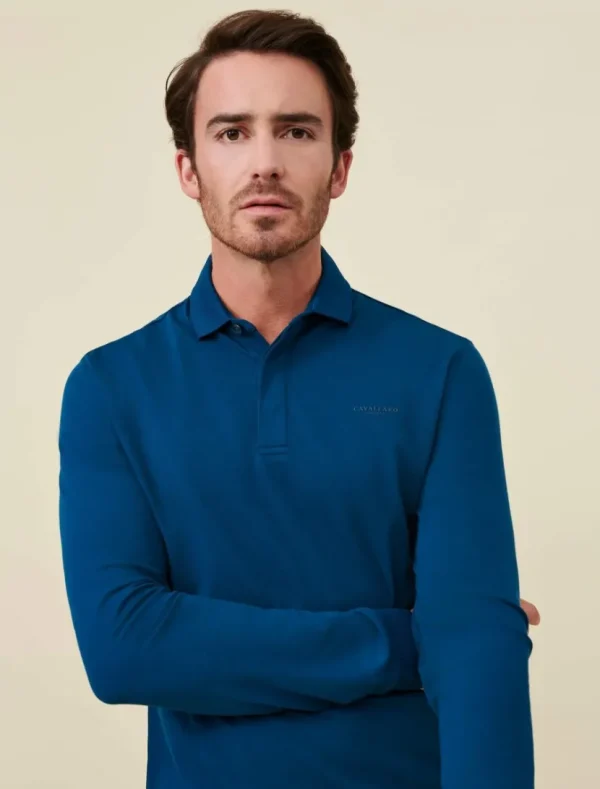 Cheap Cavallaro Napoli Basso Polo Petrol Blue