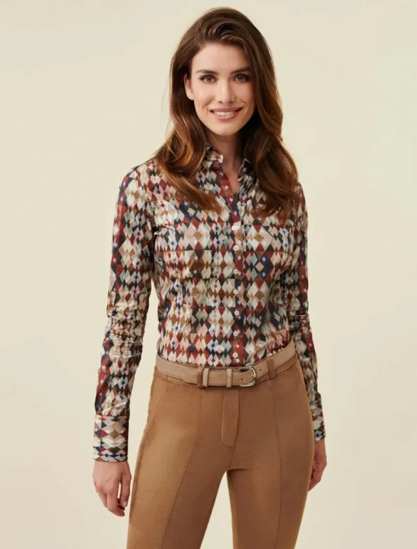 Cheap Cavallaro Napoli Florenza Blouse Donker Rood
