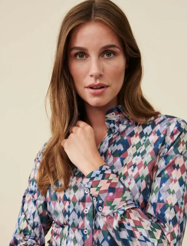 Cheap Cavallaro Napoli Florenza Blouse Dark Blue / Lilac