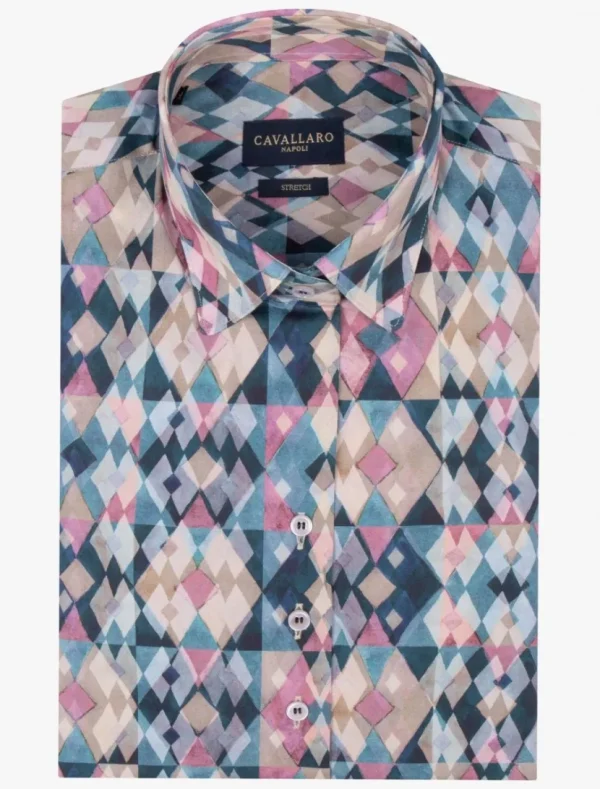 Hot Cavallaro Napoli Florenza Blouse Petrol / Pink