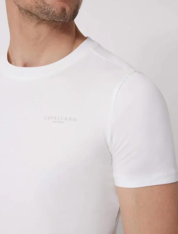 Clearance Cavallaro Napoli Lauro T-Shirt Off White