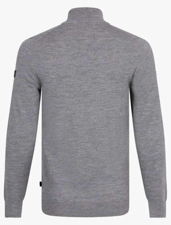 Shop Cavallaro Napoli Merino Half Zip Trui Grijs