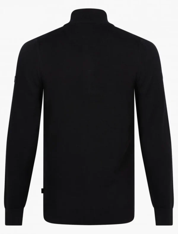 Store Cavallaro Napoli Merino Half Zip Trui Zwart