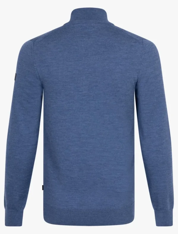 Cheap Cavallaro Napoli Merino Half Zip Trui Blauw