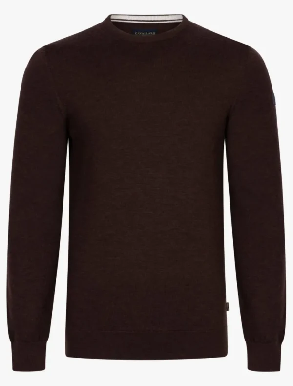 Best Cavallaro Napoli Merino R-Neck Trui Bruin