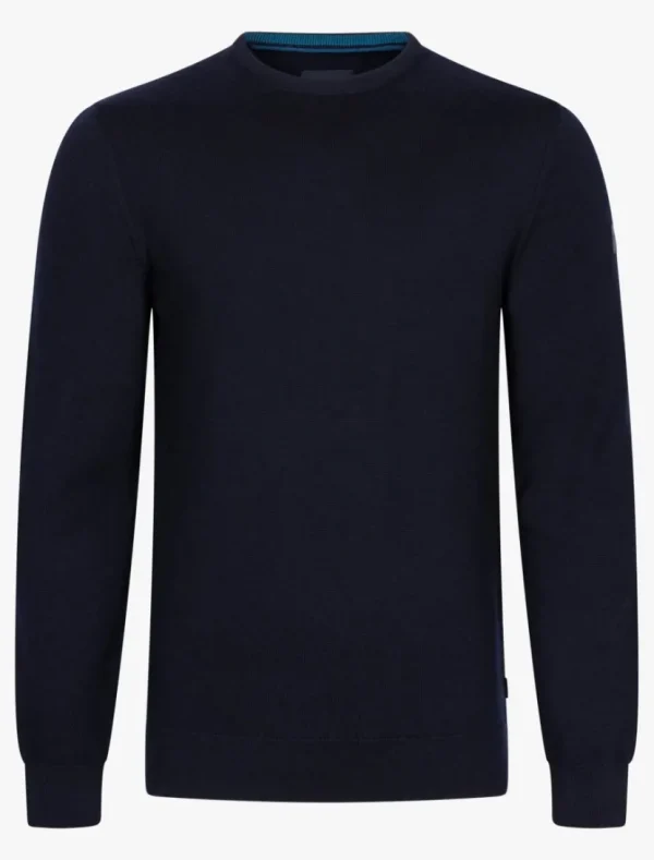 Discount Cavallaro Napoli Merino R-Neck Trui Donkerblauw