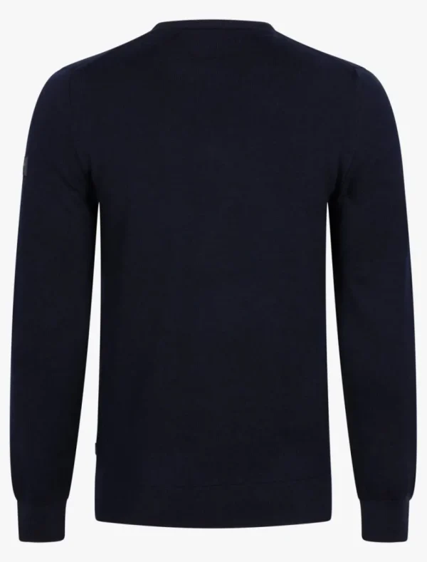 Discount Cavallaro Napoli Merino R-Neck Trui Donkerblauw