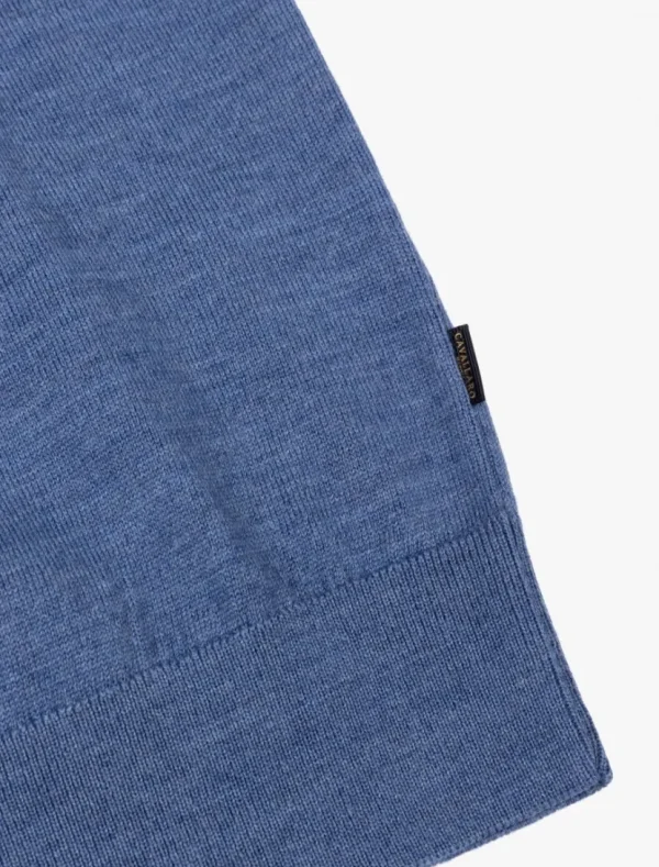 Shop Cavallaro Napoli Merino R-Neck Trui Blauw