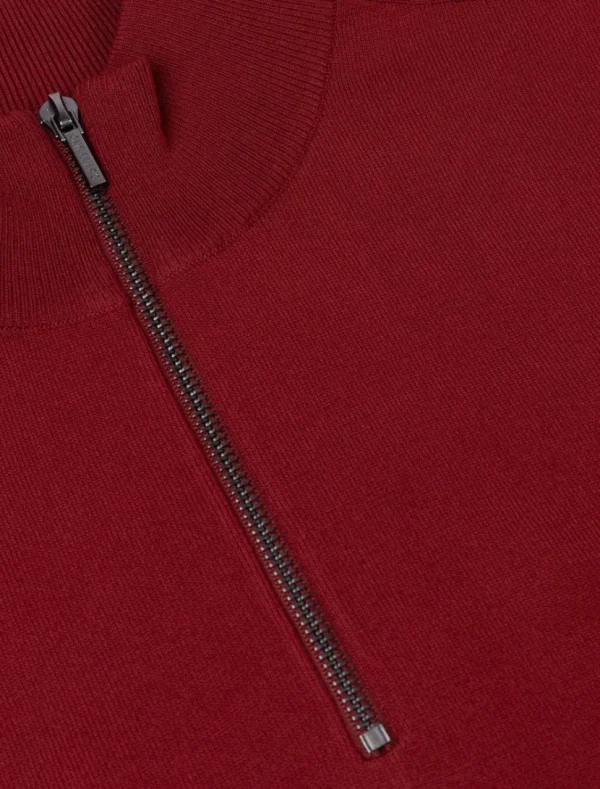 Best Sale Cavallaro Napoli Mileno Half Zip Trui Donkerrood