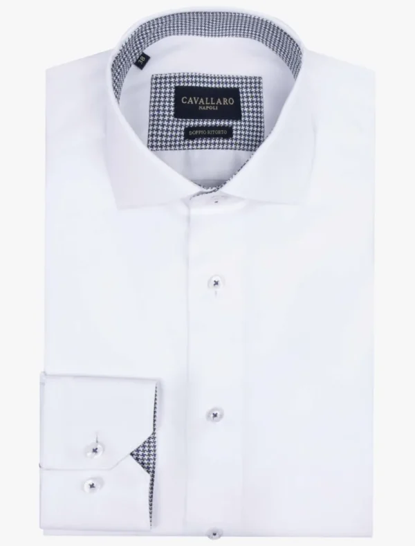 Hot Cavallaro Napoli Renardo Overhemd Wit