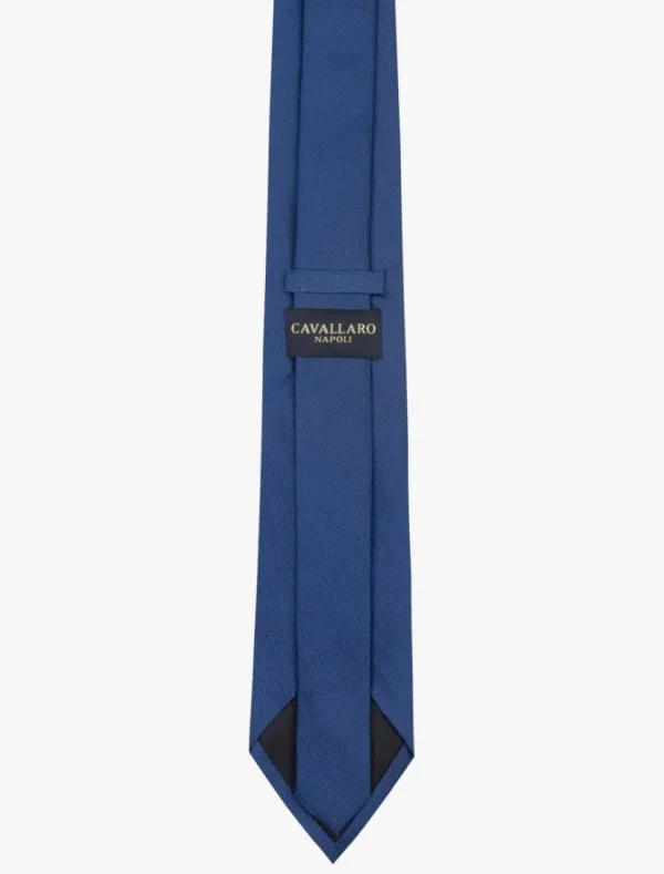 Cheap Cavallaro Napoli Silk Rib Oxford Stropdas Blauw