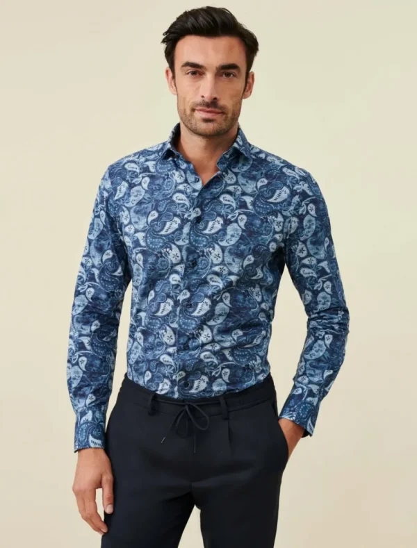 Flash Sale Cavallaro Napoli Tarenzio Overhemd Donkerblauw